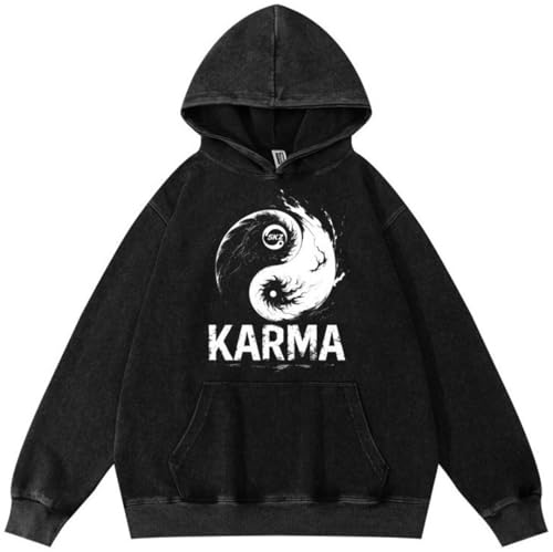 Silver Basic Unisex KPOP Schwarz SKZOO Karma Neuheit Fan Hoodie-Black9-M1 von Silver Basic