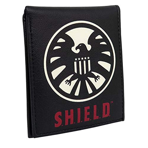 Marvel Agents of Shield Billfold Wallet, Schwarz , 20,3 cm, Minimalistisch von Silver Buffalo