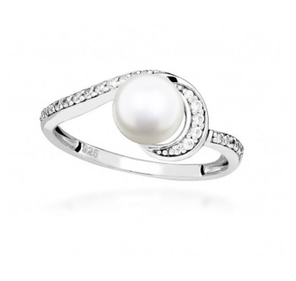 Silver Cat Fingerring Silberring mit Zirkonia und echter Perle SC496 - Kreis: 52 mm Silver Cat Fingerring Silberring mit Zirkonia und echter Perle SC496 - Kreis: 52 mm von Silver Cat