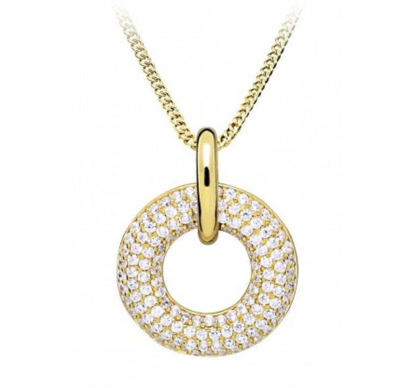 Silver Cat Kette mit Einhänger Charmante vergoldete Cubic Zirkonia Halskette SC497 (Kette, Anhänger) von Silver Cat
