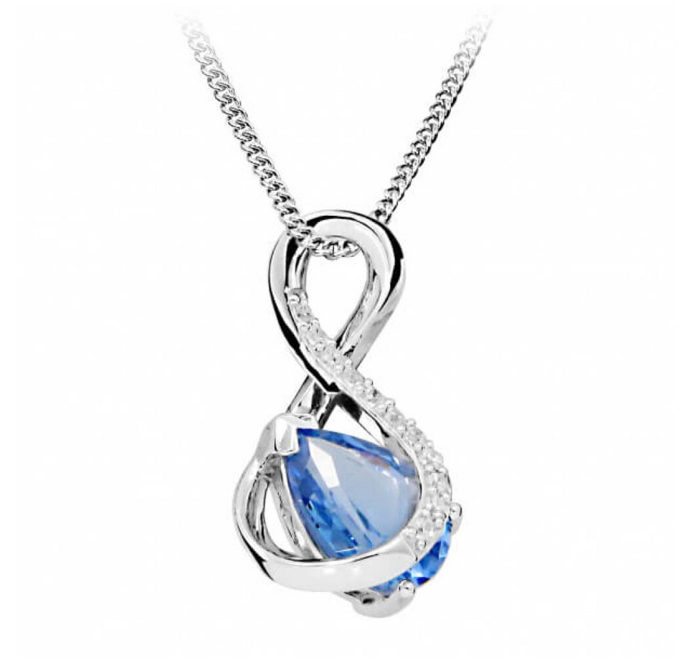 Silver Cat Kette mit Einhänger Fashion necklace with blue spinel and zircons SC411 Silver Cat Kette mit Einhänger Fashion necklace with blue spinel and zircons SC411 von Silver Cat