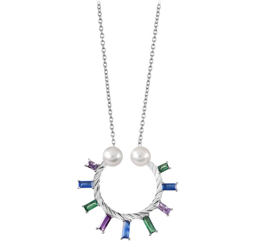 Silver Cat Kette mit Einhänger Ladies necklace with zircons and pearls SC349 Silver Cat Kette mit Einhänger Ladies necklace with zircons and pearls SC349 von Silver Cat