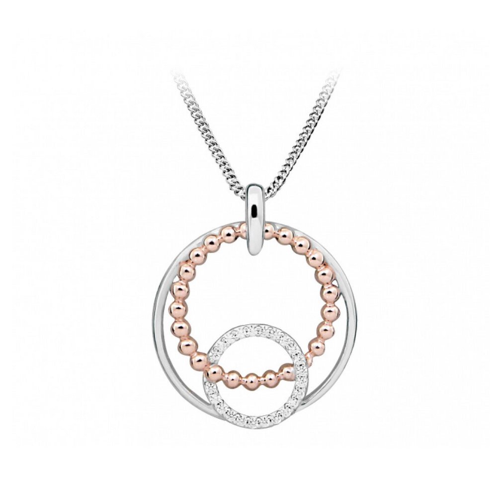 Silver Cat Kette mit Einhänger Moderne Bicolor-Halskette mit Zirkonen SC446 Silver Cat Kette mit Einhänger Moderne Bicolor-Halskette mit Zirkonen SC446 von Silver Cat