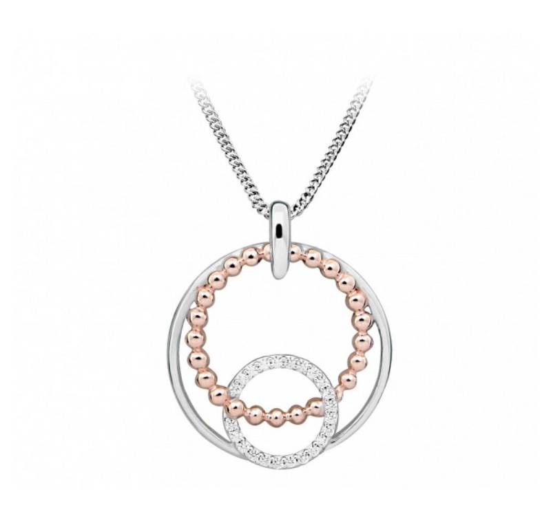 Silver Cat Kette mit Einhänger Moderne Bicolor-Halskette mit Zirkonen SC446 Silver Cat Kette mit Einhänger Moderne Bicolor-Halskette mit Zirkonen SC446 von Silver Cat