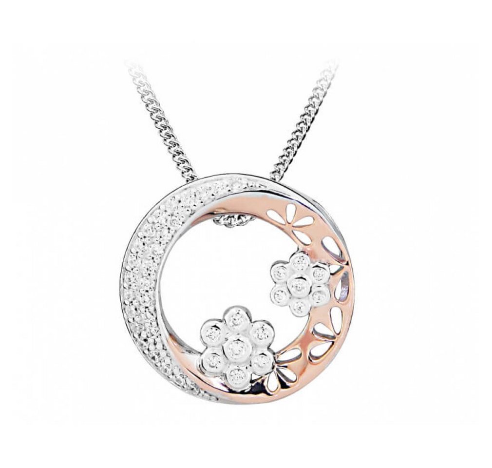 Silver Cat Kette mit Einhänger Romantic bicolor necklace with zircons SC431 Silver Cat Kette mit Einhänger Romantic bicolor necklace with zircons SC431 von Silver Cat