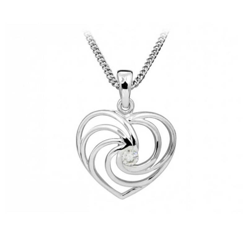 Silver Cat Kette mit Einhänger Romantische Herz-Halskette mit Zirkon SC408 Silver Cat Kette mit Einhänger Romantische Herz-Halskette mit Zirkon SC408 von Silver Cat