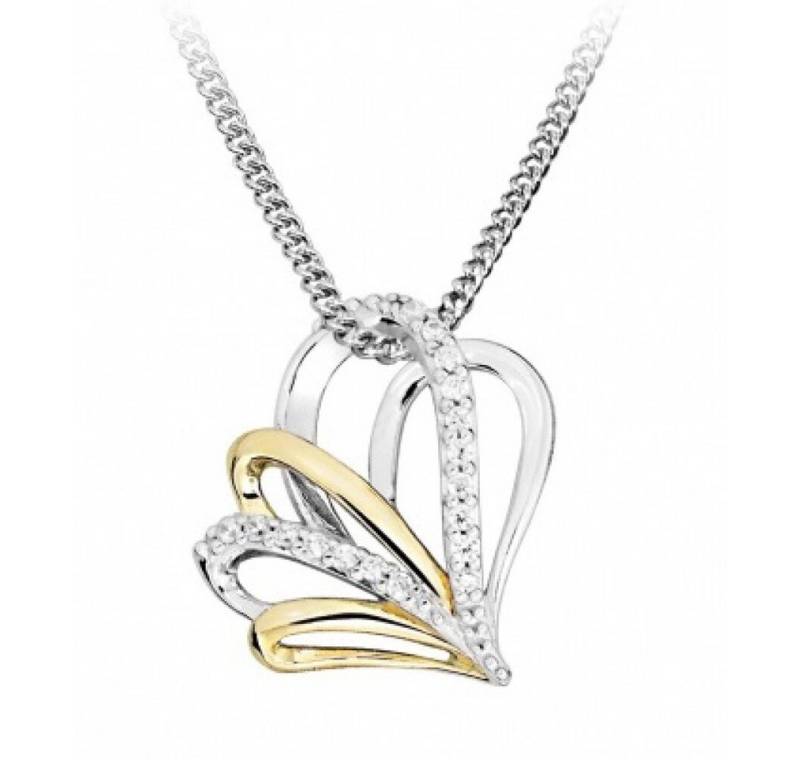 Silver Cat Kette mit Einhänger SC515 Cubic Zirconia Silber Halskette (Kette, Anhänger) von Silver Cat