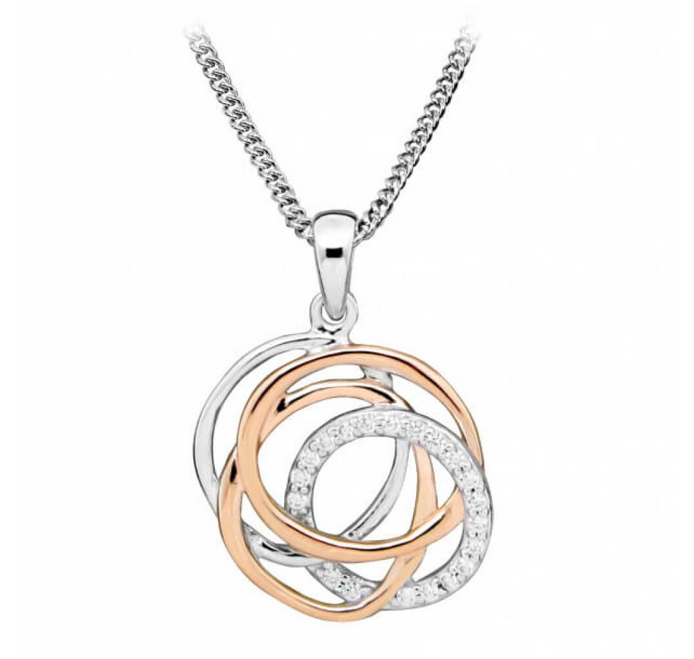 Silver Cat Kette mit Einhänger Stylish bicolor necklace with zircons SC406 Silver Cat Kette mit Einhänger Stylish bicolor necklace with zircons SC406 von Silver Cat