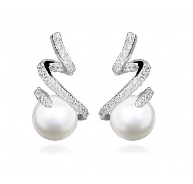 Silver Cat Ohrring-Set Charmante Silberohrringe mit Perlen SC495 von Silver Cat