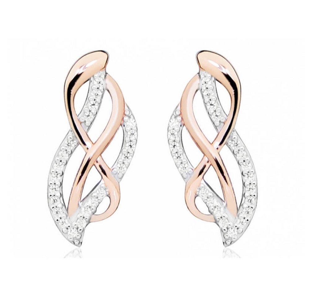 Silver Cat Ohrring-Set Elegant bicolor earrings with zircons SC434 Silver Cat Ohrring-Set Elegant bicolor earrings with zircons SC434 von Silver Cat