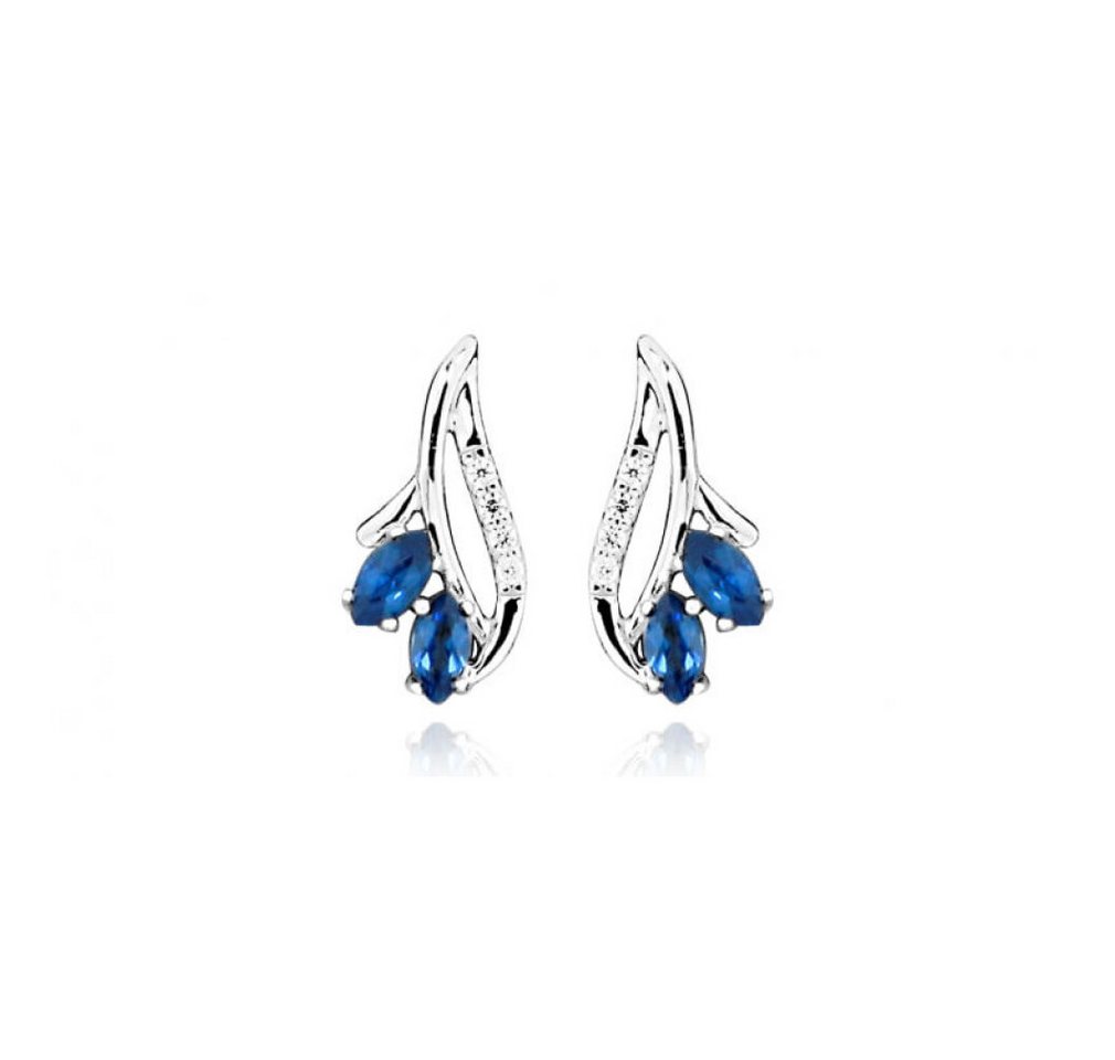 Silver Cat Ohrring-Set Fashion earrings with zircons and sapphire crystal SC386 Silver Cat Ohrring-Set Fashion earrings with zircons and sapphire crystal SC386 von Silver Cat