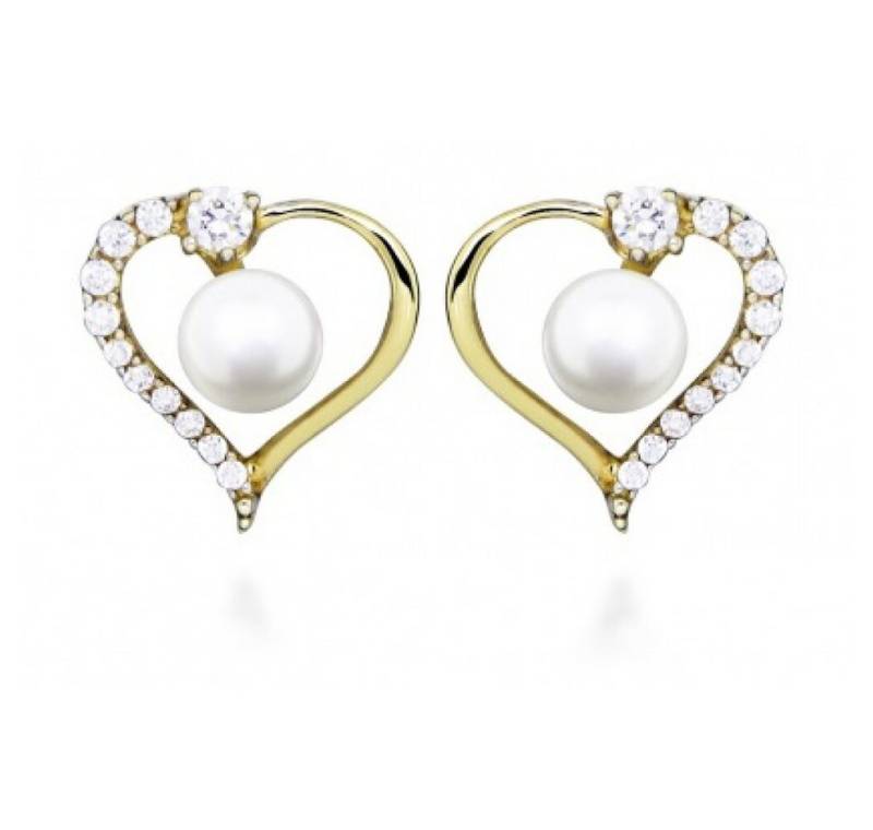Silver Cat Ohrring-Set Romantische vergoldete kubische Zirkonia Ohrringe SC518 von Silver Cat