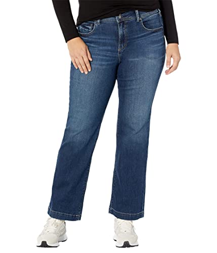 Silver Jeans Co. Damen Avery High Rise Curvy Fit Hose Bein Plus Size Jeans, Med Wash Egx347, 46 Mehr von Silver Jeans Co.
