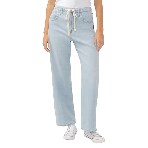 Silver Jeans Co. Damen Be Easy Straight Leg Drawstring Jeans, Light wash, 52 Mehr von Silver Jeans Co.