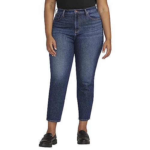 Silver Jeans Co. Damen Plus Size Highly Desirable High Rise Slim Straight Leg Jeans, Indigo Rcs340, 52 Mehr von Silver Jeans Co.