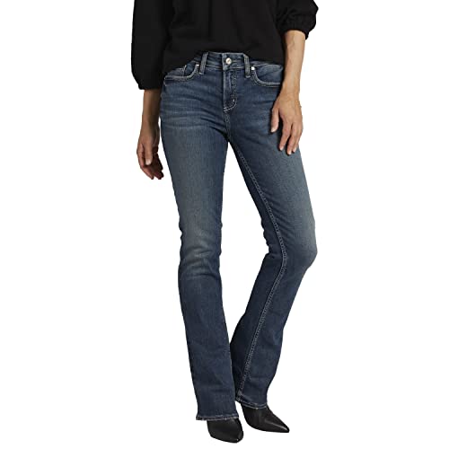 Silver Jeans Co. Damen Suki Mid Rise Bootcut Jeans, Med Wash Eae356, 27W x 35L von Silver Jeans Co.