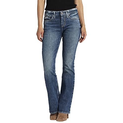 Silver Jeans Co. Damen Suki Mid Rise Bootcut Jeans, Med Wash Sjl294, 27W x 33L von Silver Jeans Co.