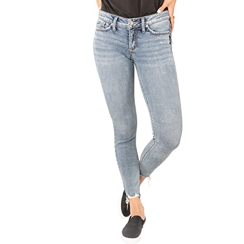 Silver Jeans Co. Damen Suki Mid Rise Skinny Legacy Jeans, Mittlere dunkle Indigo-Waschung, 28W x 29L von Silver Jeans Co.