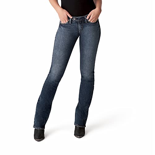 Silver Jeans Co. Damen Tuesday Low Rise Slim Bootcut Jeans, Dark Wash Egx357, 24W x 35L von Silver Jeans Co.