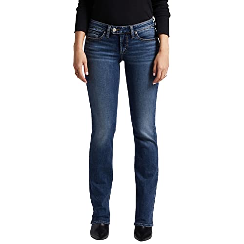 Silver Jeans Co. Damen Tuesday Low Rise Slim Bootcut Jeans, Med Wash Edb346, 32W x 31L von Silver Jeans Co.