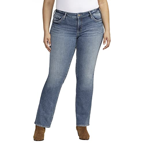 Silver Jeans Co. Damen Übergröße Britt Low Rise Slim Bootcut Jeans, Med Wash Ekc320, 46 Mehr von Silver Jeans Co.