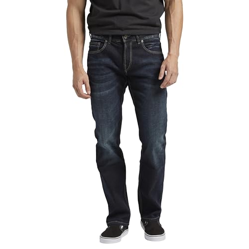 Silver Jeans Co. Herren Allan Slim Fit Straight Leg Jeans, dunkle Waschung, 29W / 32L Silver Jeans Co. Herren Allan Slim Fit Straight Leg Jeans, dunkle Waschung, 29W / 32L von Silver Jeans Co.