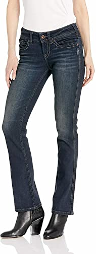 Silver Jeans Co. Damen Suki Curvy Fit Mid Rise Slim Bootcut Jeans, Grau dunkel Indigo Rinse, 24W x 31L von Silver Jeans Co.