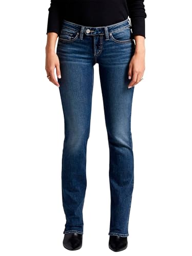 Silver Jeans Co. Damen Tuesday Low Rise Slim Bootcut Jeans, Med Wash Edb346, 29W x 33L von Silver Jeans Co.