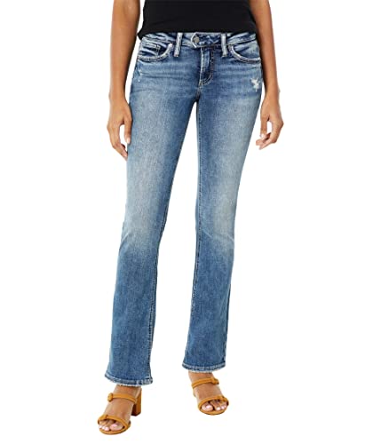 Silver Jeans Co. Damen Tuesday Low Rise Slim Bootcut Jeans, Med Wash Scv210, 30W x 33L von Silver Jeans Co.