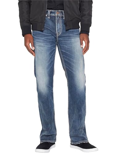 Silver Jeans Co. Herren Craig Classic Fit Bootcut Jeans, Medium Vintage Indigo, 29W / 30L von Silver Jeans Co.