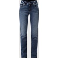 Silver Jeans Curvy Fit Jeans mit Stretch-Anteil Modell 'Elyse' in Blau, Größe 27/31 von Silver Jeans