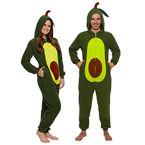 Funziez! Silver Lilly Avocado-Kostüm, Einteiler, Unisex, Erwachsene, Plüsch - Grün - Large von Funziez!