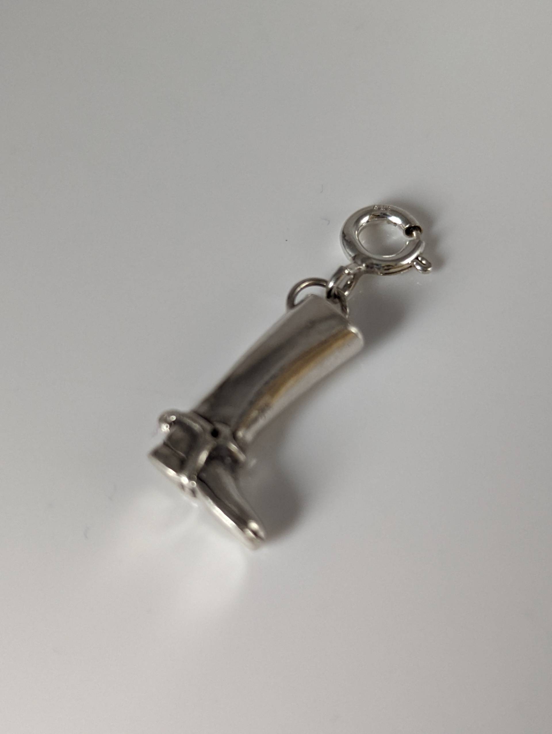 Silberner Reitstiefel Silberanhänger von Silver Steed