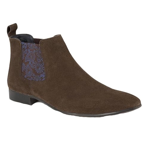 Modische Chelsea-Stiefel für Herren, formell und lässig, aus Leder, Größen 40-46, Carnaby Wildleder braun, 42 2/3 EU von Silver Street London