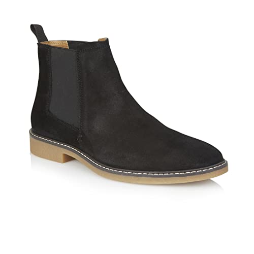 Silver Street London Herren Pimlico Chelsea-Stiefel, Schwarz, 43 EU von Silver Street London