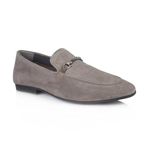 Silver Street London Tottenham Herren Mokassins Slip on Casual Männer Loafers Frühling Herren Mokassins Schuhe aus Wildleder Herren Wohnungen Schuhe Größen 41-46, Grau, 10 UK/44 EU von Silver Street London