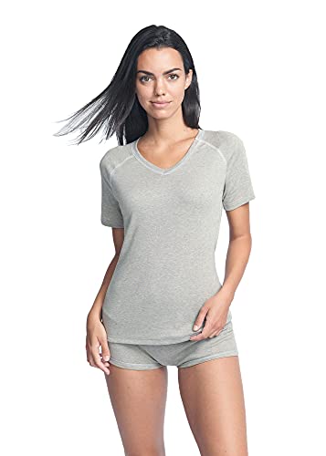 Silver25 Kurzarmshirt Raglan für Damen mit Neurodermitis - grau 52/54 von Silver25