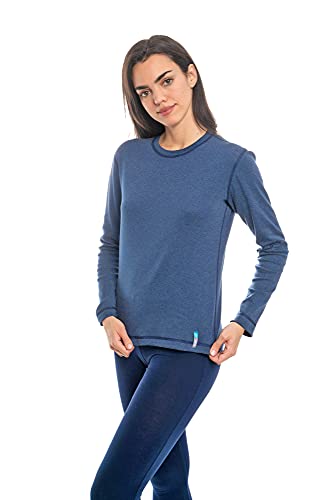 SILVER 25 Langarmshirt Basic für Damen mit Neurodermitis - Jeansblau 40/42 von SILVER 25