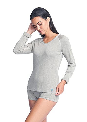 SILVER 25 Langarmshirt Raglan für Damen mit Neurodermitis - grau 40/42 von SILVER 25