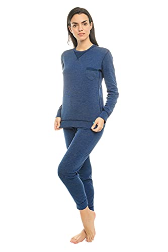 Silver25 Neurodermitis-Schlafanzug für Damen - blau 40/42 von Silver25