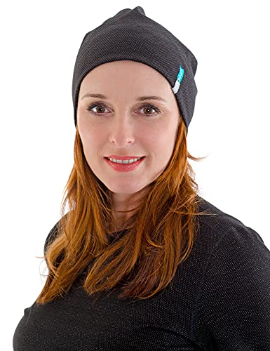 Silverwave Abschirmkleidung Long Beanie Mütze für Damen - schwarz Größe 1 (36-42) von SILVER 25