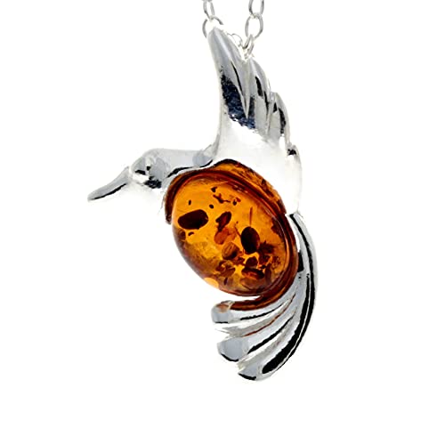 Echter baltischer Bernstein & Sterling silber kleiner Vogel-Anhänger ohne Kette – GL399 von SilverAmber Jewellery UK