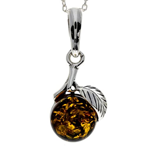 Echter grüner Baltischer Bernstein & Sterling Silber Anhänger ohne Kette – 1671G von SilverAmber Jewellery UK