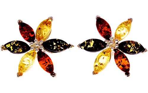 Ohrstecker mit baltischem Bernstein aus 925er Sterling Silber, 5281 Ohrstecker mit baltischem Bernstein aus 925er Sterling Silber, 5281 von SilverAmber Jewellery UK