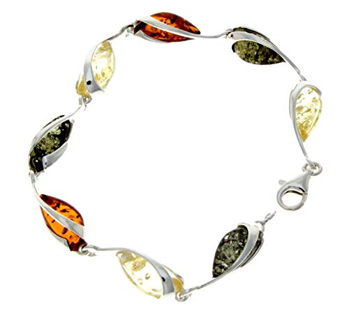 SilverAmber Damen - 925 Silber Armband mit Bernstein - GL501M2 von SilverAmber Jewellery UK