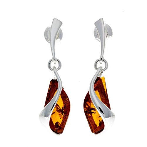 SilverAmber Jewellery UK Damen - 925 Sterling-Silber 925 Fantasieschliff Bernstein von SilverAmber Jewellery UK