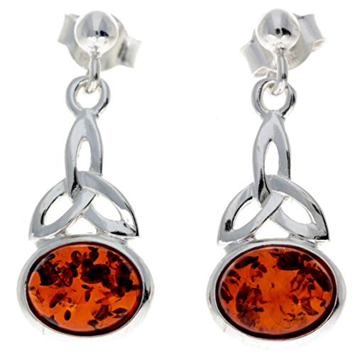 SilverAmber Jewellery UK Damen - Sterling-Silber 925 Fantasieschliff Bernstein von SilverAmber Jewellery