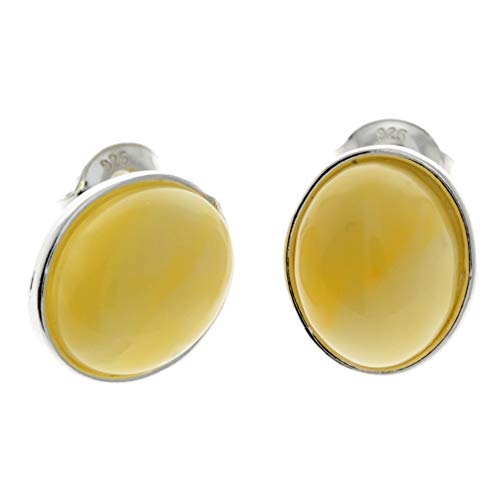 SilverAmber Jewellery UK Damen - Sterling-Silber 925 Oval Bernstein von SilverAmber Jewellery UK