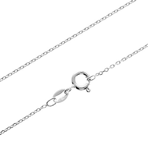 SilverAmber Jewellery UK - Sterling Silber 100 cm zarte italienische Kette Trace Typ 1,15 mm breite Kettenhalskette GCH00140 von SilverAmber Jewellery