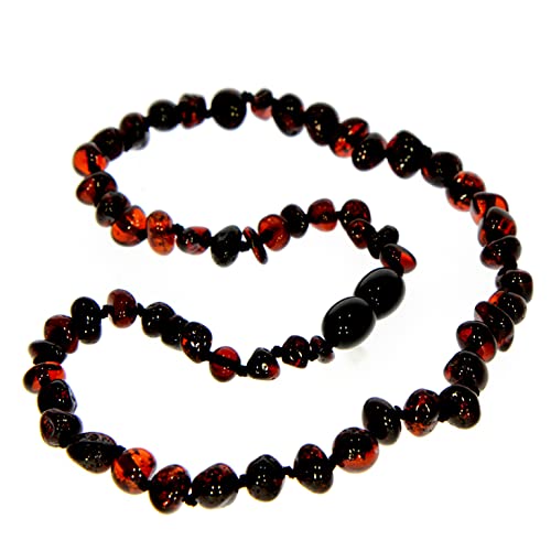 SilverAmber Jewellery Kirschfarbener baltische Bernstein perlen Halskettet - Kettenlänge 70 cm - Erhältlich in verschiedenen Farben und Größen - NBARCHE70 von SilverAmber Jewellery